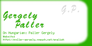 gergely paller business card